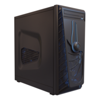 3d render gaming computer case cpu gamer with transparent background png