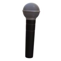 3d render simple microphone with transparent background png