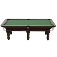 3d render traditional pool table with transparent background png
