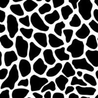 Seamless pattern with leopard ornament. Black and white hand-drawn leopard skin pattern. For fabrics and wallpapers vector