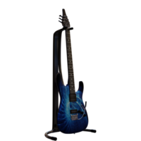 3d render blue guitar with transparent background png