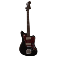 3d render guitar with transparent background png