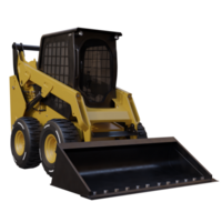 3d render yellow bobcat machine with transparent background png