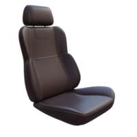 3d render leather car seat with transparent background png