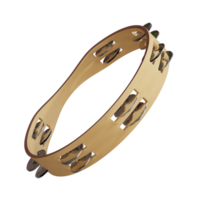 3d render tambourine with transparent background png