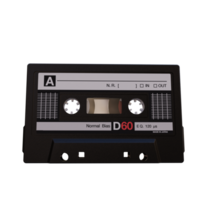 3d render tape cassette with transparent background png