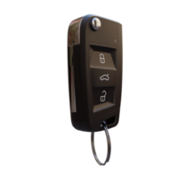 3d render car key with transparent background png