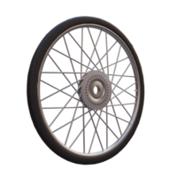 3d render bicycle tire with rim transparent background png