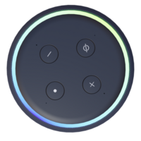3d render speaker with light with transparent background png