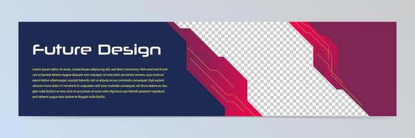 Modern abstract technology banner template vector