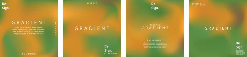 gradient mesh summer vibes background set. Square colorful templates for posts, banners and posters. vector
