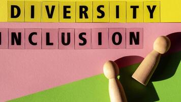 Zoom in out Message DIVERSITY inclusion. Motivational Words Quotes Concept. Colorful background. Minimalistic creative concept. Concept of equality identity equity belonging empathy video