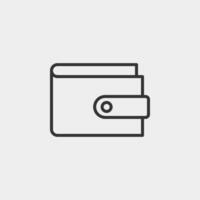 illustration of wallet icon on grey background vector