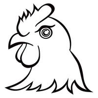 Chicken head symbol vector