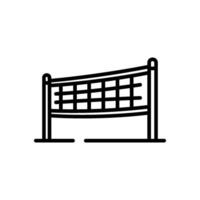 volleyball net, line icon, isolated background vector