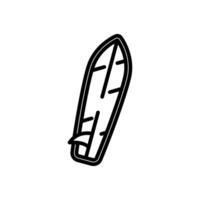 surfboard, line icon, isolated background vector