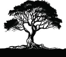 Tree silhouette art design vector