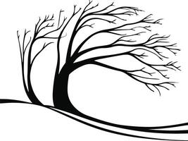 Tree silhouette art design vector