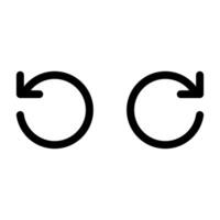 Reload and rotate icon, left and right vector