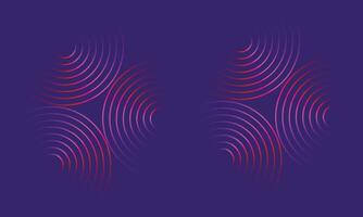 Abstract glowing circle lines on dark blue background. Geometric stripe line art design. Modern shiny blue lines. Futuristic technology concept. Suit for poster, cover, banner, brochure, website vector