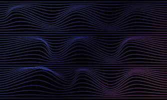 Wave of the many colored lines. Abstract wavy stripes on a white background isolated. Creative line art. vector