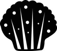 Sea shell silhouette for graphic design and illustration vector