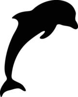 Dolphin silhouette for graphic design and illustration vector