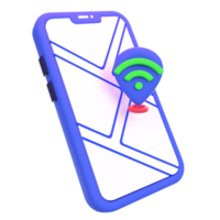 Web Optimization 3D icon concept. 3d illustration of wifi location png