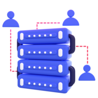 Web Optimization 3D icon concept. 3d illustration of server connection sharing png