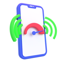 Web Optimization 3D icon concept. 3d illustration of mobile speed test png