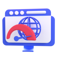 Web Optimization 3D icon concept. 3d illustration of web speed png