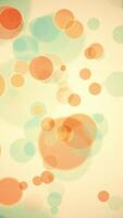 Vertical - retro bokeh spheres background in warm vintage summer teal and orange colors. Full HD and looping summery abstract motion background animation. video