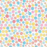 Bright and colorful pattern of multi-colored circles drawn with a pencil marker vector