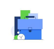 Businessman portfolio,ffice briefcase concept,Organizing efficient work process vector