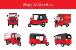 bajaj collection. bajaj in different poses vector