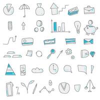 Set of finance elements. signs isolated. vector
