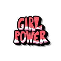 Girl power quote isolated. color text. vector