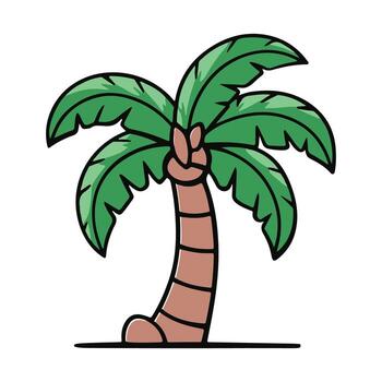 palm tree illustration, simple palm tree vector