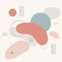 Abstract background with circle lines and several abstract shapes in the middle vector