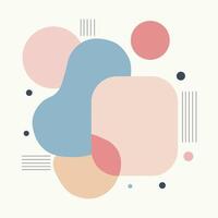 Asymmetrical Abstract Shape and several lines around it vector