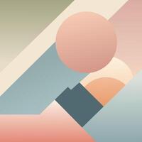 Square and circle asymmetrical abstract background vector