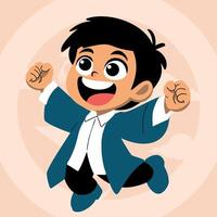 graduate student boy smile vector