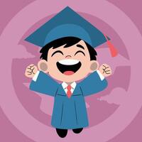 graduate student smile vector