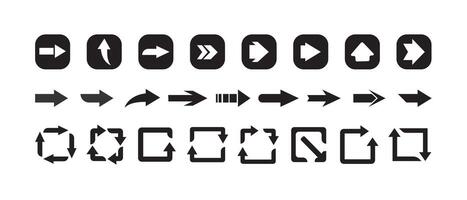 Arrow icon set, design element suitable for websites, print design or app vector