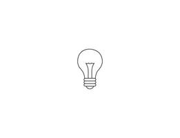 Light bulb icon, Symbol of idea, creative, Lamp concept, isolated in modern simple flat design, illustration. vector