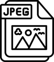 JPEG Line Icon Design vector