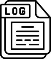 LOG Line Icon Design vector
