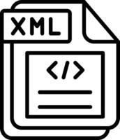 XML Line Icon Design vector