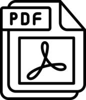 PDF Line Icon Design vector