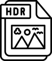 HDR Line Icon Design vector